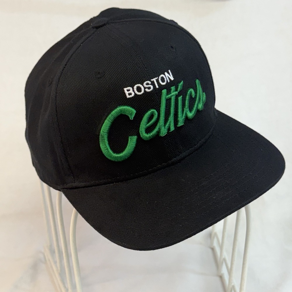 Boston Celtics Hat SnapBack Unisex Black With Logo NBA